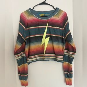 Aviator Nation Cropped Bolt Sweatshirt